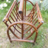 Vintage bamboo magazine door