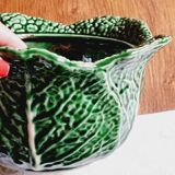Small soup tureen in cabbage barbotine