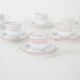 Ensemble de tasses en porcelaine, design italien, années 1980, production : Italie