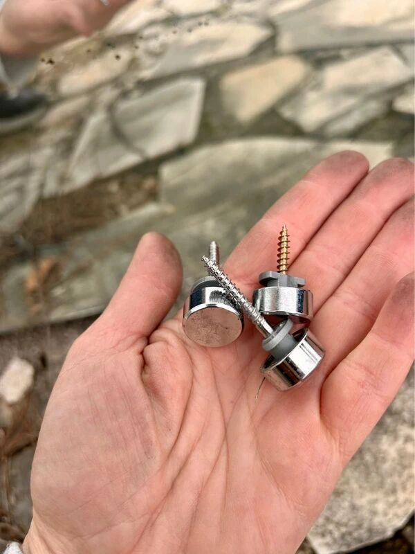 Antique bevelled mirror 90 cm