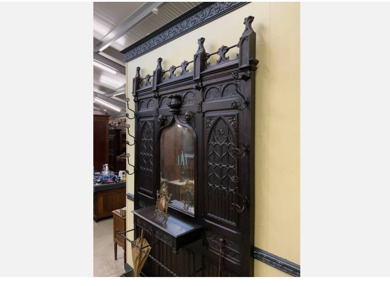 Antique Imposing Neo-Gothic Lavish Wardrobe