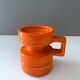 Mid Century Candlestick, Steuler Ceramic 74-10 orange