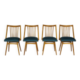 Restored Oak Dining Chairs from Interier Praha, 1960s, Set of 4