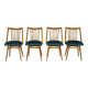 Restored Oak Dining Chairs from Interier Praha, 1960s, Set of 4