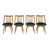 Restored Oak Dining Chairs from Interier Praha, 1960s, Set of 4