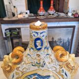 Old Nevers earthenware flask
