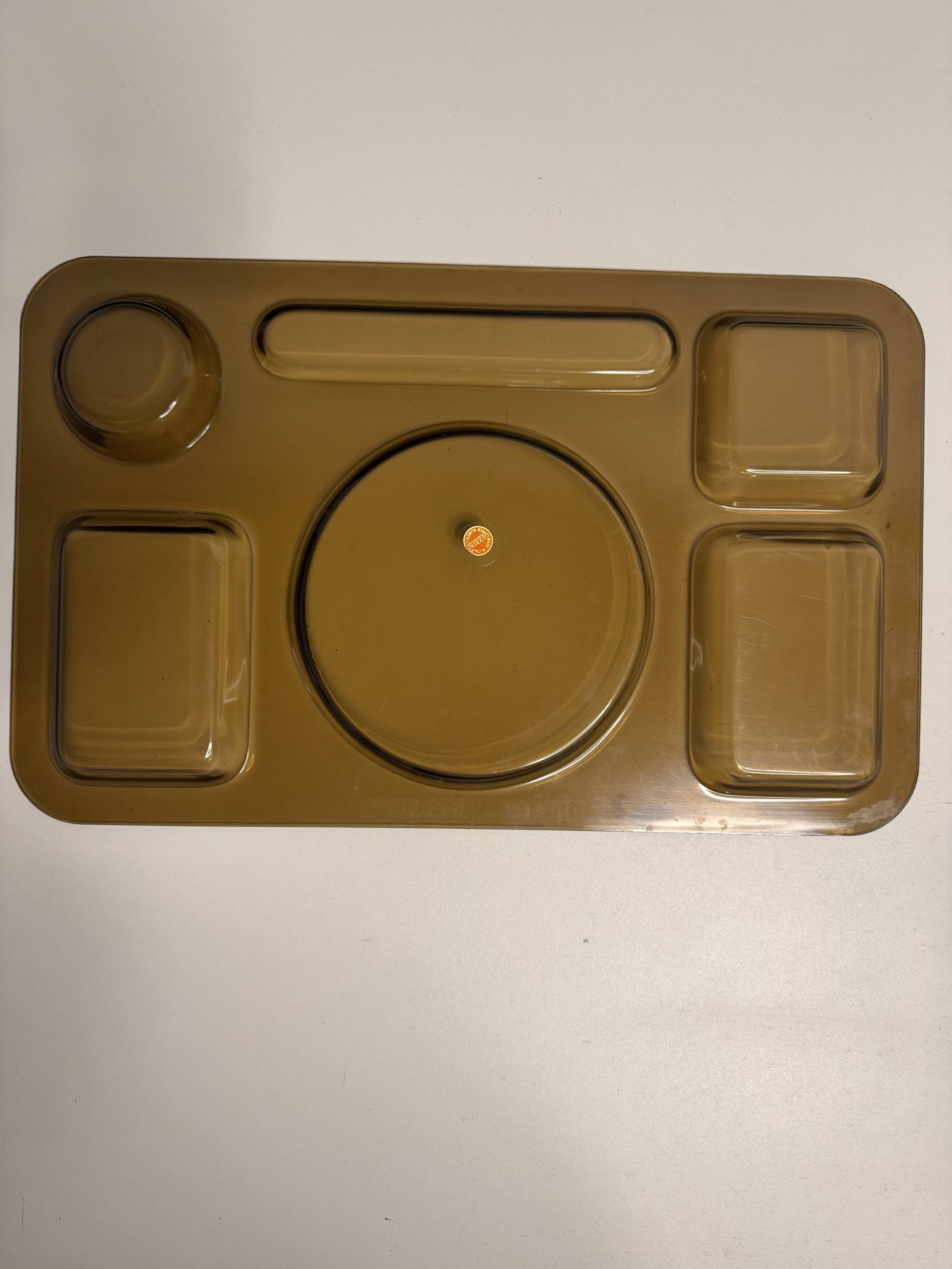Guzzini Luigi Massoni compartmentalized tray, 1970s