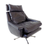 ESA 802 black leather armchair by Werner Langenfeld