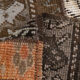 2x11 Brown & Orange Soft Vintage Runner Rug, 64x332Cm SK21437