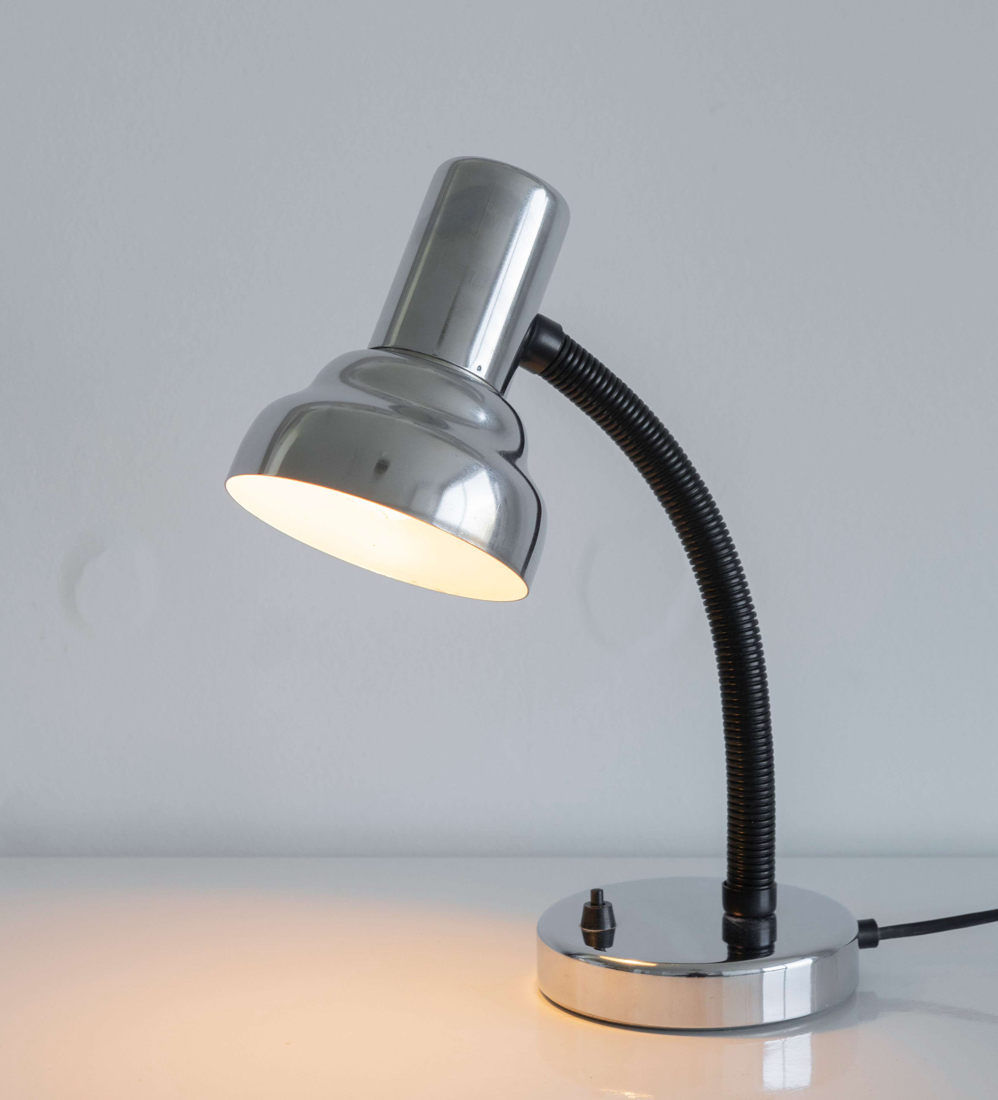Lampe de bureau chrome vintage années 70