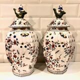 Pair of Delf covered potiches