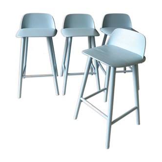 Set of 4 Danish bar stools design David Geckeler for MUUTO