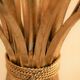 Golden vintage chandelier "wheat ears" by Maison Masca