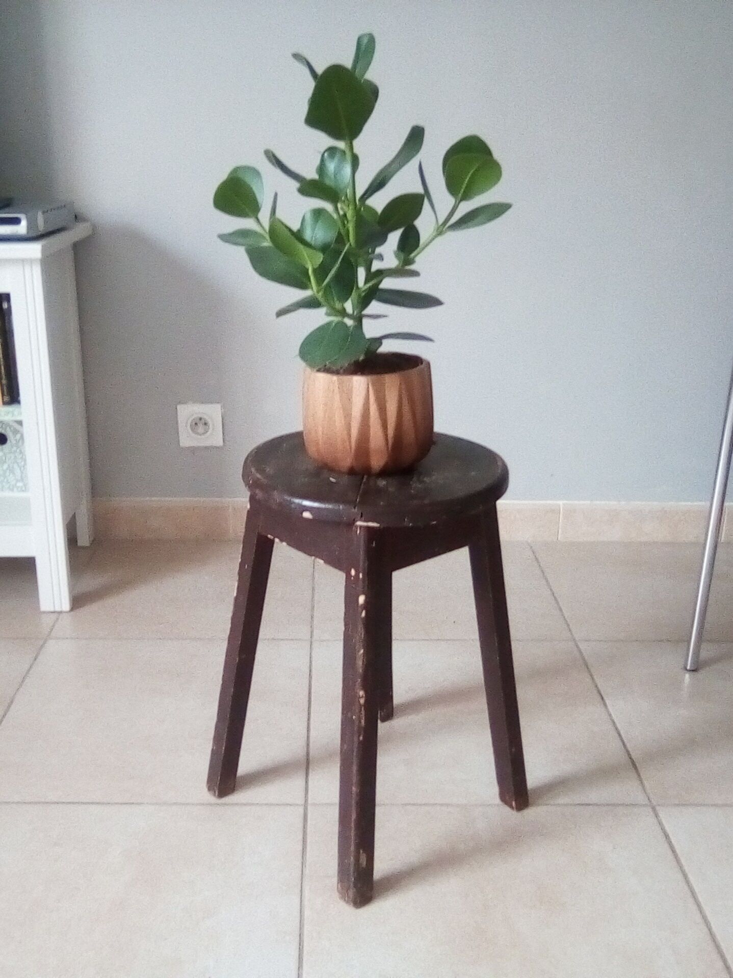 Vintage solid wood stool
