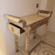 Console carved in wood and white bone