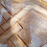 Plateau en verre rose