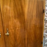 1950s French Art Deco Design Walnut Bookcase