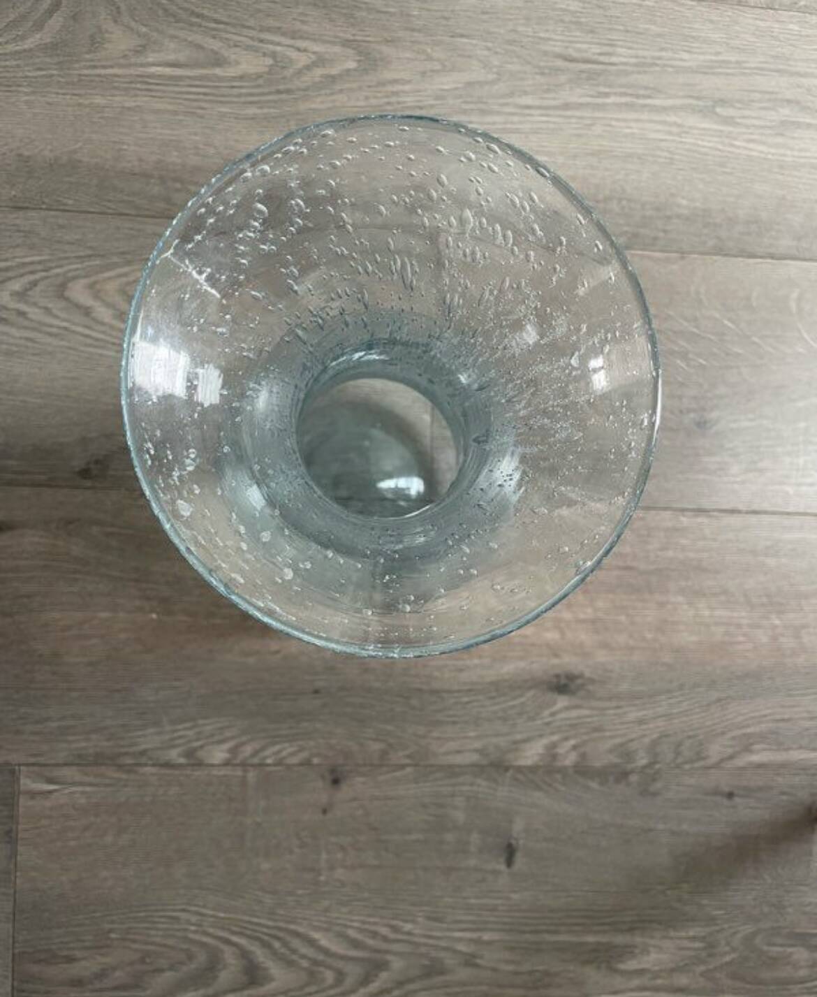 BIOT blue glass vase