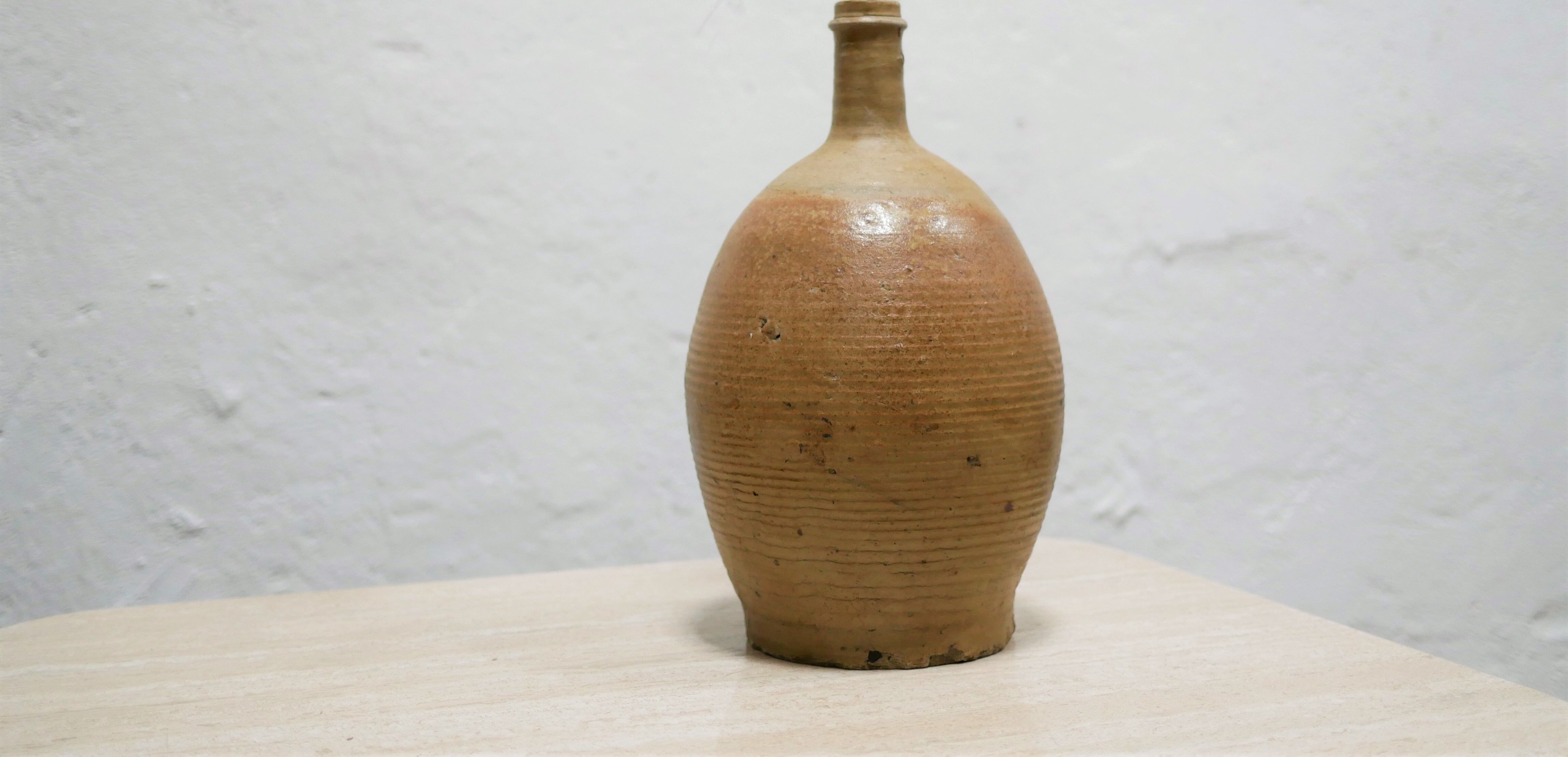 Vintage glazed terracotta jar