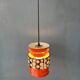 Vintage Belgian Space Age Massive Orange Pendant Lamp