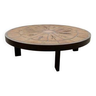 Roger Capron Ceramic Herbier Coffee Table Circa 1960