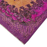 Handmade anatolian 1970s 186 cm x 296 cm purple carpet