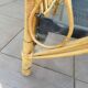 Vintage single bed in rattan