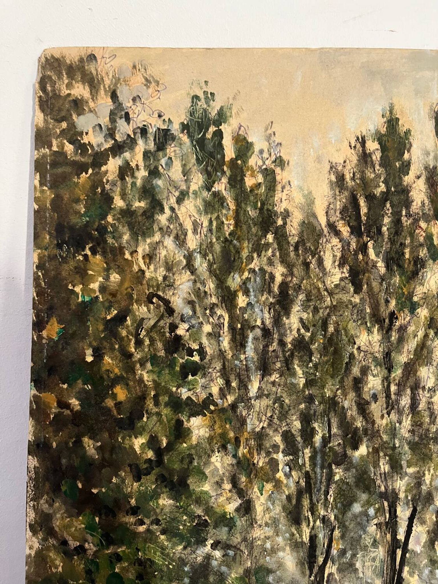 "Trees" oil on cardboard signed