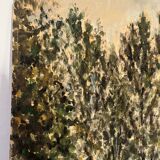 "Trees" oil on cardboard signed