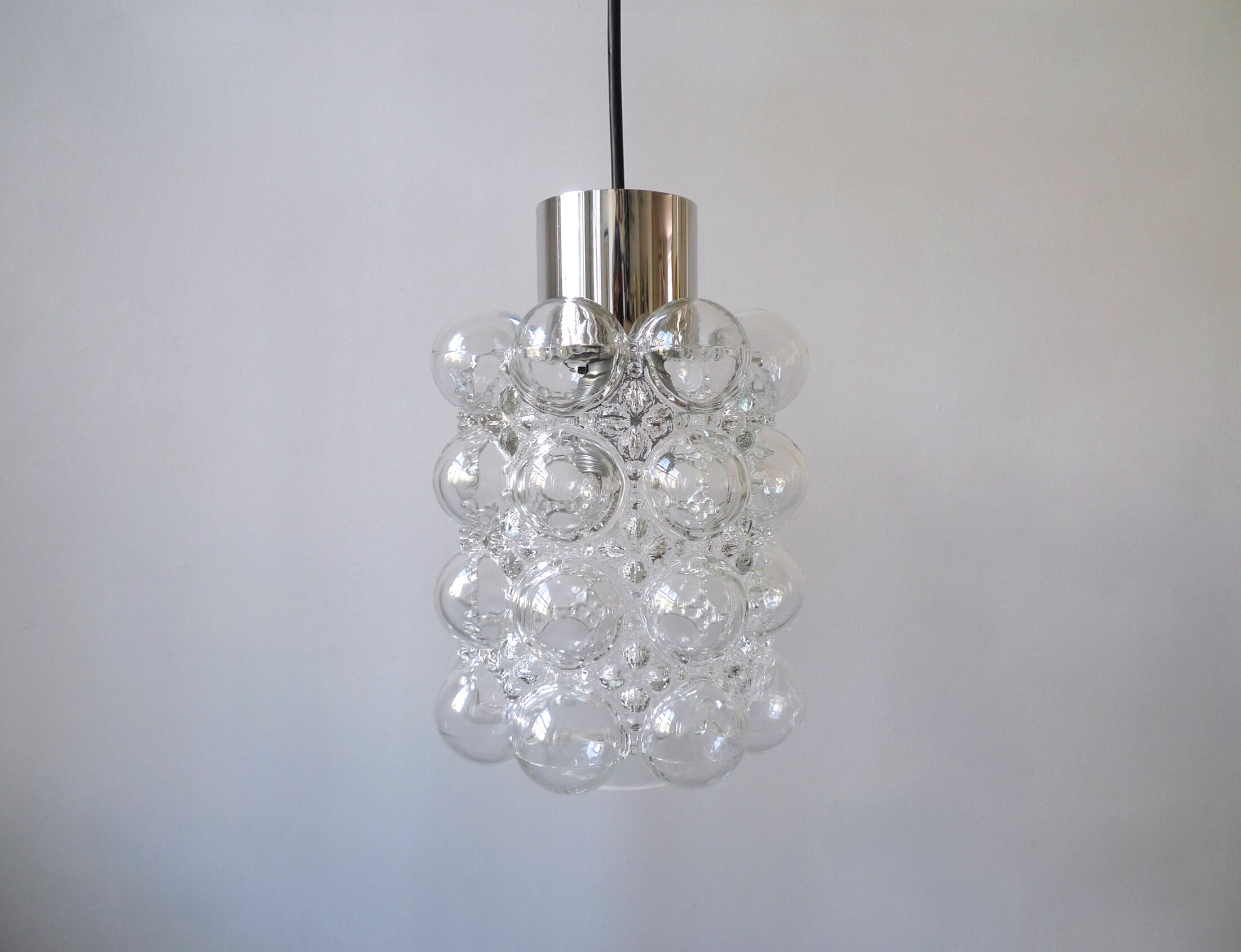 Bubble glass hanging lamp by Helena Tynell for Limburg Glashàtte, 1960s