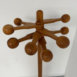 Vintage solid pine coat rack designed by Reiner Daumiller from the 1970s.