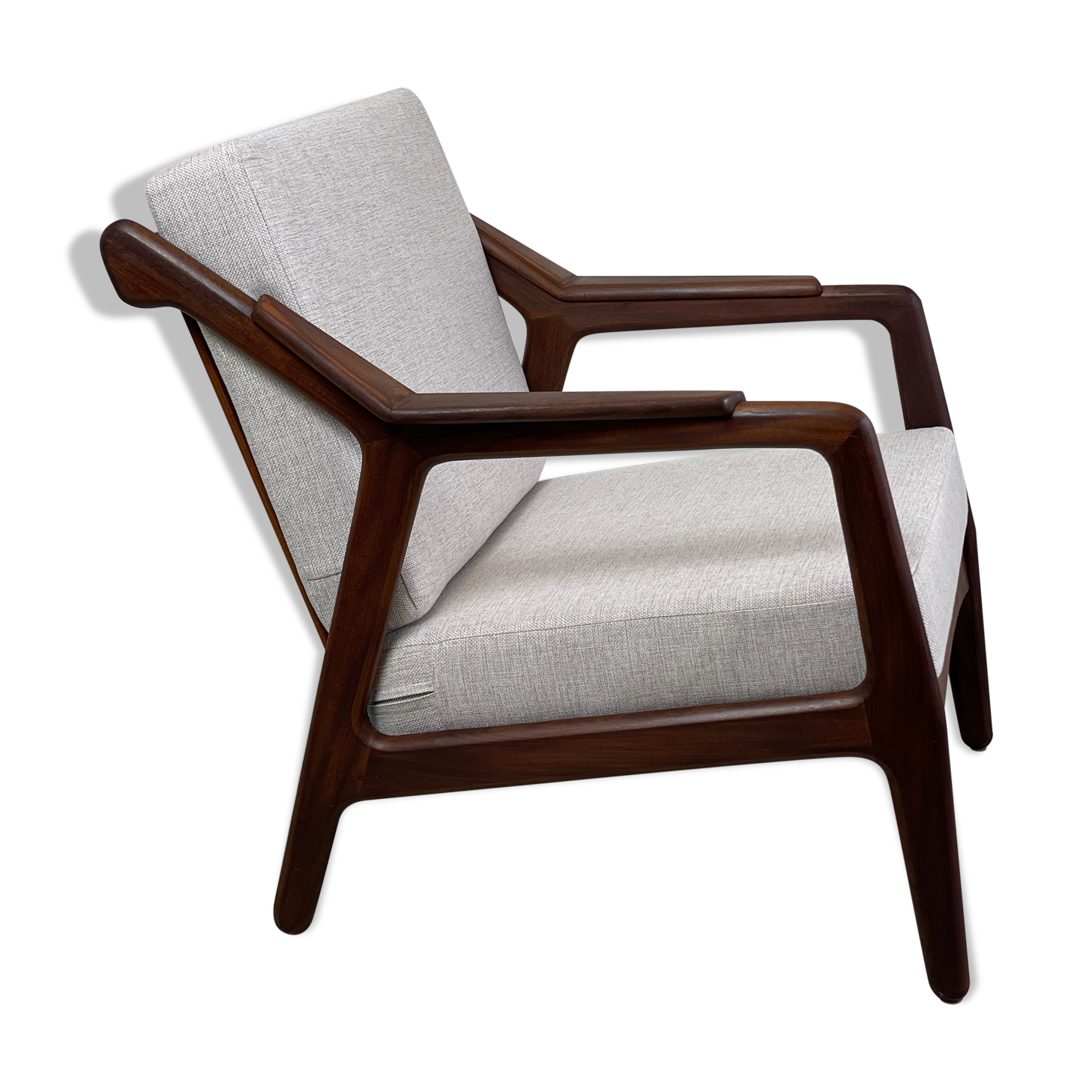 Danish easy chair in afromosia by Brockmann Petersen for Randers, 1960s