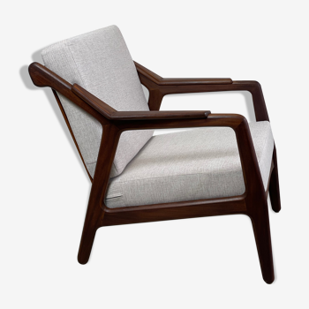 Fauteuil en afromosia par Brockmann Petersen pour Randers, années 1960