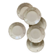 6 flat earthenware plates in beige and gold Villeroy Boch ACC-7227