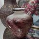 Blown glass round vase, signed Jean-Claude Novaro.