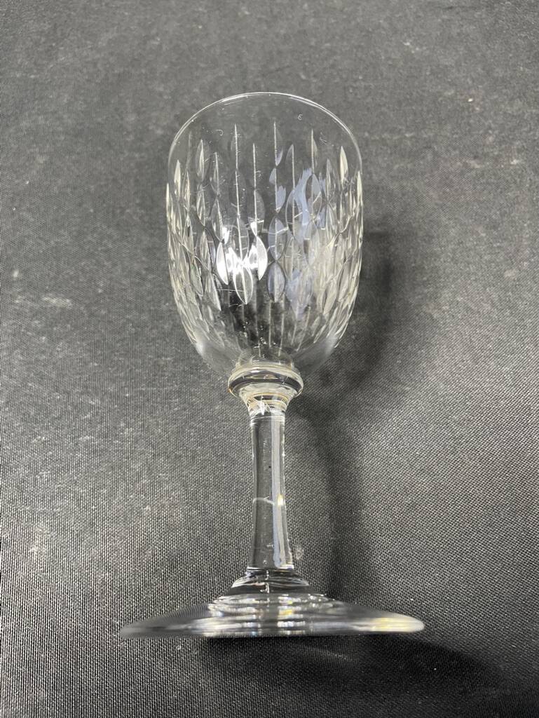 6 burgundy wine glasses baccarat paris service