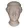 Antique plaster face of a woman