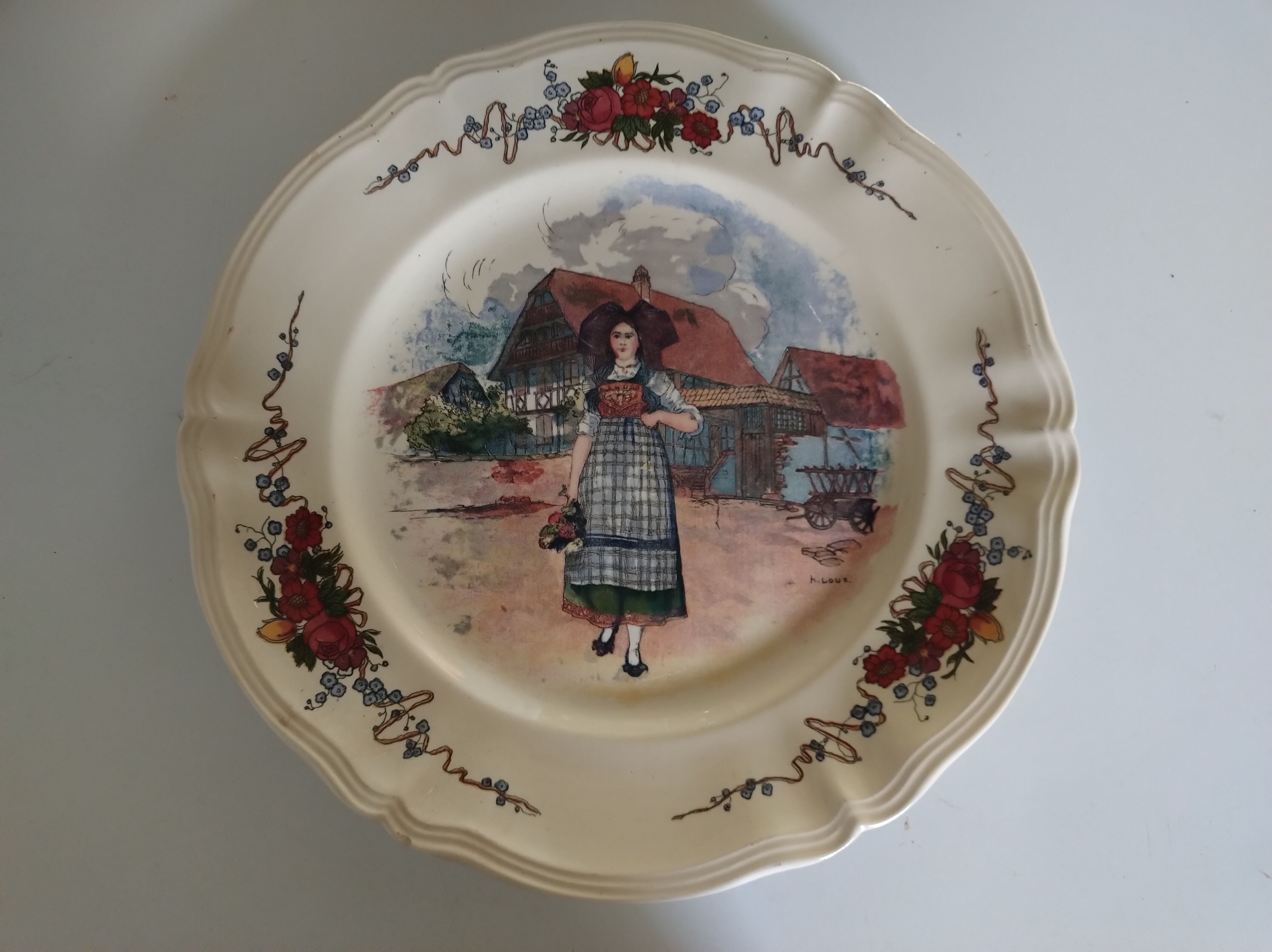 Collection plate Sarreguemines