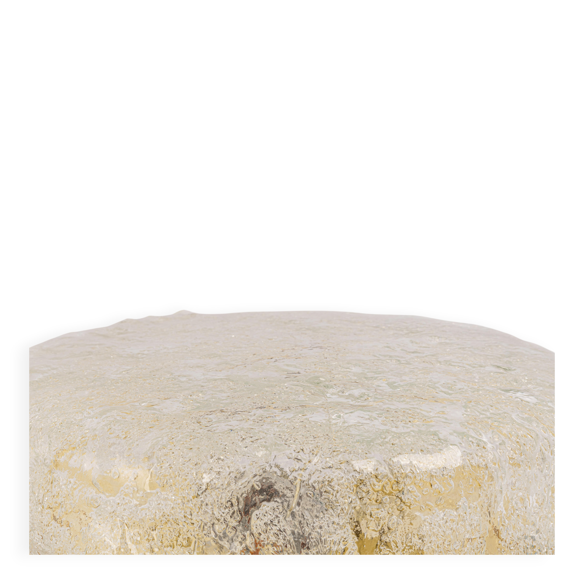 Plafonnier en verre de Murano Hillebrand en laiton, Allemagne, années 1970