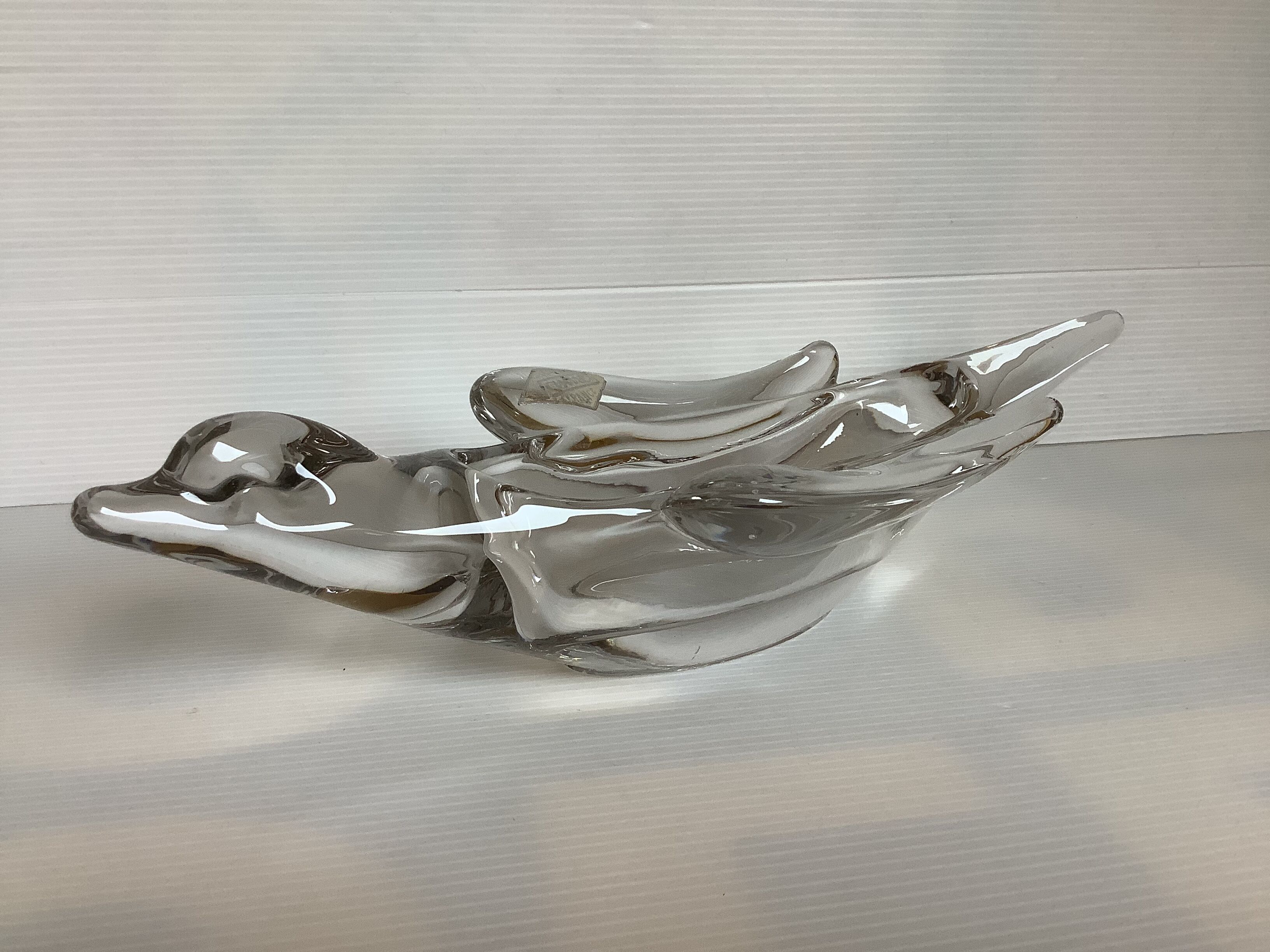 Trinket bowl swallow crystal valves the chatel France