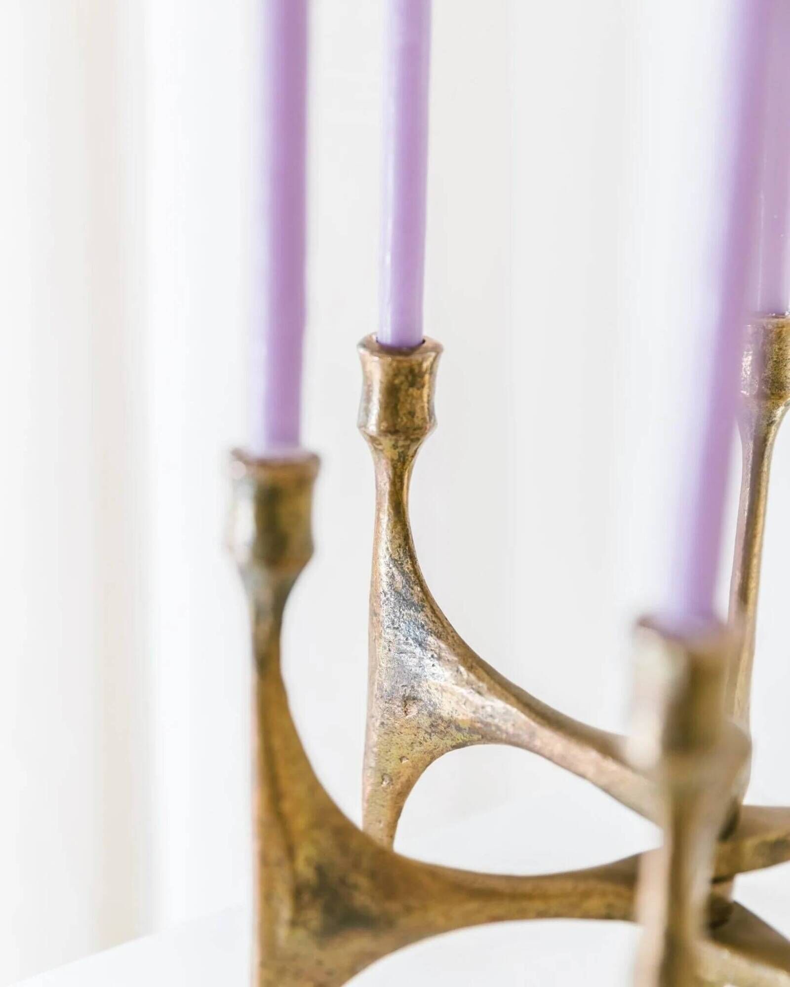 Doré Bronze Six-Arm Candleholder by Michael Harjes, Made in Germany, 1960s Mid-Century Modern