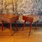 Pair of Scandinavian teak bedside tables