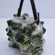 Vintage enamelled earthenware shell decor teapot