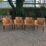 Set of 4 Vela chairs by Carlo Bartoli for Matteo Grassi