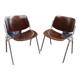Set of 2 office chairs DSC 106 design Piretti for Castelli, 1965