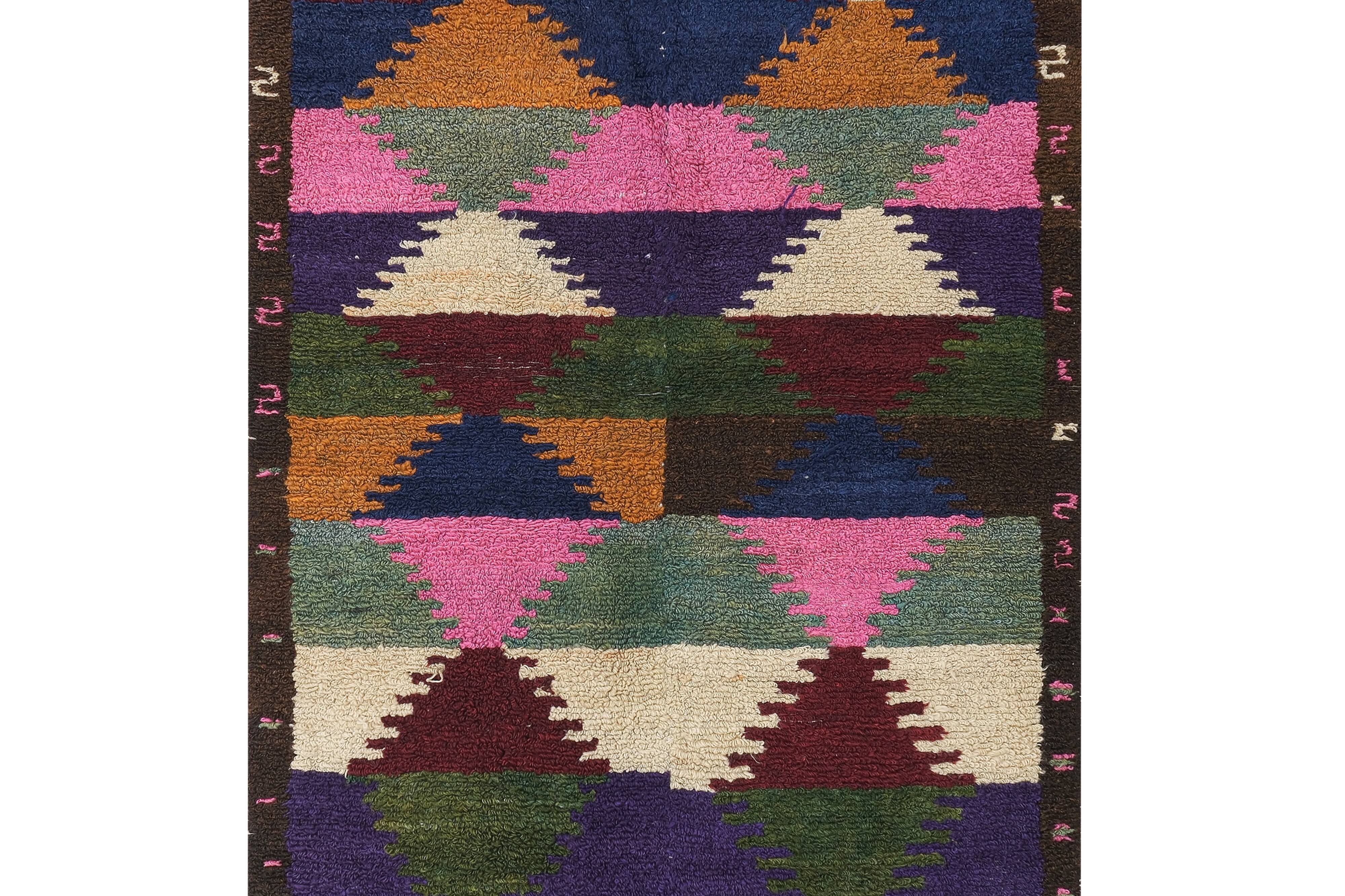 Vintage Turkish Oushak Rug Handwoven 115x145 cm