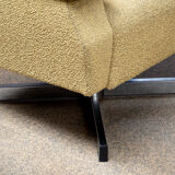 Pair of vintage armchairs in 1960 wool