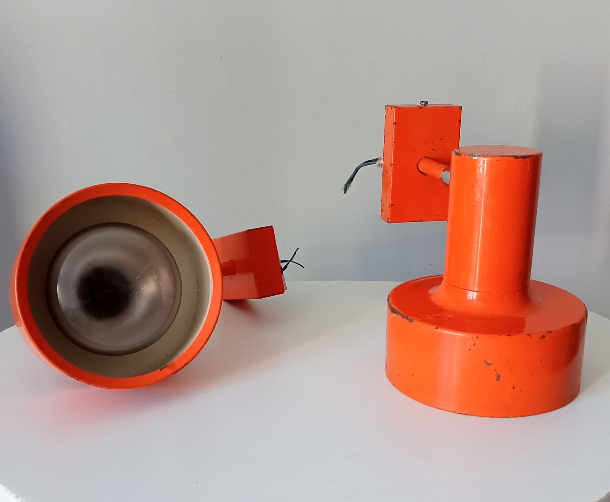 Pair of vintage wall lamps 70s