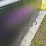 High-quality black leather Durlet sofa