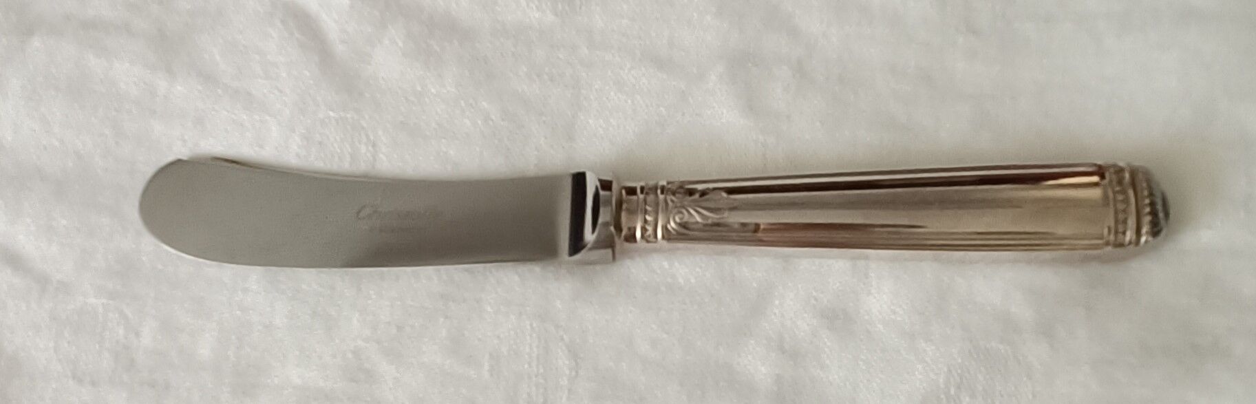 Silver metal spreader from christofle model "malmaison"